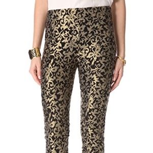 Haute Hippie Metallic Lace Leggings